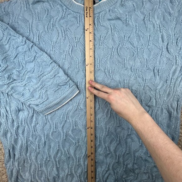 Coogi Australlia Basics Short Sleeve Sweater Blue Knit Women’s Unisex Size 2X - Picture 2 of 16